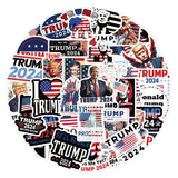 10/30/50/120pcs American Trump 2024Stickers Funny Cartoon Decals Graffiti Laptop Skateboard Luggage Waterproof Sticker Packs