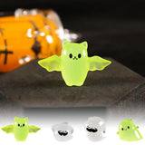 0709BA Resin Ghost Pumpkin Cute Lighted Halloween Pumpkin Desktop Ornament Small Horror Doll Desk Figure Devil Desk Figure For Car