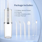 Electric Dental Oral Irrigator Water Flosser Pick for Teeth Cleaner Thread Mouth Washing Machine 4 Nozzles Dental Floss Jet