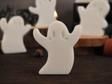 2808BA 6Pcs/Set Halloween Silicone Mold Cute Ghost Candle Mold Scented Stone Molds Gypsum/concrete/epoxy Resin Ghost Ornament Mould