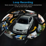 Loop Record Dashcam 3.16 Inch Screen Camcorder 170 Degree Wide Angle Car Dash Cam With WiFi Black Box Night Vision Cam G-Sensor