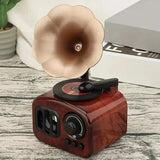 1pc, Music Box, Retro Phonograph Music Box Decoration Ornament Musical Box Table Desk Decoration Valentine's Day Gifts