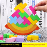 Kindergarten Kids Hand-Eye Coordination Russian Swing Bricks Pro Music Concentration Balance Puzzle Building Blocks Toys