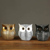 2307BA Resin Owl Statue Living Room Decoration Accessories Desk Decoration Statue Decorations for Home Figurines & Miniatures