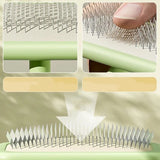 2808GP Dog Brush Pet Hair Remover Massage Cat Brush Stainless Steel Combs for Dog Hair Cleaning Comfortable Handle Brushes Pet Grooming