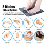 8 Mode Mini EMS Foot Massager Cushion Massage Mat & Neck Back Massager Body Massage Patch Muscle Stimulator Pad Relief Pain Tool