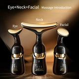 3 In 1 Facial Lifting Device Neck Facial Eye Massage Face slimmer EMS Beauty Skin Tightening Machine Anti Aging Face Massager