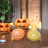 0709BA Expression Squash Pumpkin Silicone Candle Mold Smiley Angry Cushaw Soap Resin Crystal Mould Party Decor Halloween Chocolate Gift