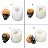 0709BA Halloween 3D Skull Molds Xmas Pumpkin Silicone Moulds 3D Xmas Molds Soap Cake Mold DIY Baking Drop Shipping