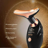Black Gold Electric Facial Beauty Instrument Lifting And Firming Facial Eye Massager Household Vibration Ultrasonic Massager