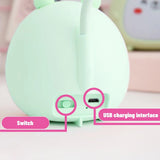 0407BA Cute Cartoon LED Desk Lamp USB Recharge Eye Protective Colorful Night Light For Student Study Reading Book Bedroom Bedside Lamp