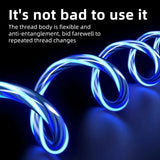 lovebay 3 in 1 Glowing LED Light 3A Fast Charging Micro USB Type C Cable