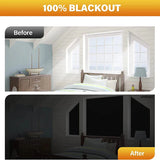 100% Removable Light Blocking Darkest Window Cloth DIY Total Blackout Glass Privacy Darkening Window Tint Black Window Sticker