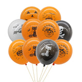 10/30pcs 12inch Scary Halloween Pumpkin Ghost Spider Latex Balloons