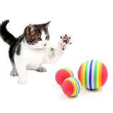 2808GP Colorful Cat Toy Ball Chew Toy Pet Kitten Ball Interactive Bite-resistant Chew Toys For Small Dogs Cleaning Teeth Teeth Grinding