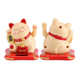 Wealth Waving Hand Cat Chinese Lucky Cat Cartoon Ornament Cute Waving Arm Beckoning Fortune Cat For Home Office Decoration