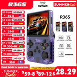 Open Source R36S Retro Handheld Video Game Console Linux System 3.5 Inch IPS Screen Portable Pocket Video Player R35S 64GB Games