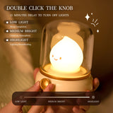 1607BA Mini Desktop LED Cute Night Lamp Creative USB Rechargeable Portable Cartoon Table Lamp For Coffee Bar Home Decor Hotel Bedroom