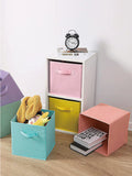 Study grid cabinet cloth drawer table top pack snack box folding storage box children's toys organizing basket storage box