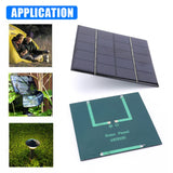 3W 5V Portable Solar Panel Solar Cell Panel Photovoltaic Cells for Solar Light for 3.7V Battery 3-5V Battery/Phone Charger