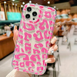 Rose Leopard Transparent Pattern Phone Case For iPhone 15 Pro Max Cases iPhone 14 13 12 11 XS X XR 7 8 Plus Shockproof Cover