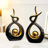 2307BA Modern Luxurious Living Room Home Decoration Accessories Abstract Ceramic Figurines Office Decoration Desk Souvenir Crafts Gift