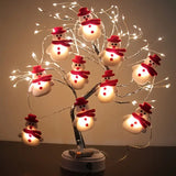 Christmas Snowman String Lights, Christmas Ornaments, Decorations For Christmas Tree, Festive, Party, 5.4ft/1.65m 10 Lights