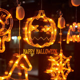 1707BA Halloween Decoration Lights Pumpkin Spider Bat LED Sucker Lamp For Halloween Party Decoration Light Up Halloween Window Lights