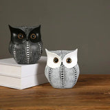 2307BA Resin Owl Statue Living Room Decoration Accessories Desk Decoration Statue Decorations for Home Figurines & Miniatures