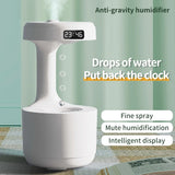 2024 800ML Anti Gravity Air Humidifier Ultrasonic Purifier Levitating Water Drops Mist Maker Fogger Perfume LED Display Light