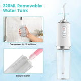 New Oral Irrigator USB Rechargeable Water Flosser Portable Dental Water Jet 4 Tip 200ML Water Tank IPX7 Waterproof Teeth Cleaner