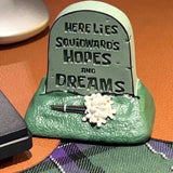 0907BA Gravestone from Squidward - "Here Lies Squidward's Hopes and Dreams"Statues Art Decor Tabletop Decor Room Decor