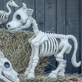 2307BA Horse Skeleton Cattle Cow Skull Sculptures Figurines Halloween Party Prop Room Decor Bedroom Home Decoration Desk Accessories