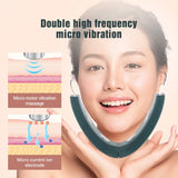 EMS Microcurrent Face Lifting Device Double Chin V Shape Lift Belt High Frequency Vibration Facial Massager Skin Rejuvenation