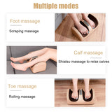 Electric Foot Massager Heating Therapy Hot Compression Shiatsu Kneading Roller Muscle Relaxation Relief Fatigue Foot Spa Machine