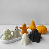 1009BA Halloween Ghost Decoration Candle Mold Diy Ghost Festival Party Fun Scented Candle Silicone Mold