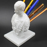 2307BA Julius Caesar Pencil Holder Funny Resin Ides Of March Pen Storage Desk Stand Creative Desk Organizers Marker Holder Desk Decor