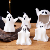 1009BA Halloween 3D Ghost Silicone Candle Mold Multi Style Spectre Soap Resin Mould Chocolate Cake Decor Painting Plaster Festival Gift