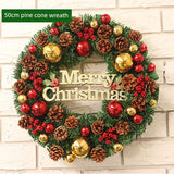 Door Hanging 50cm Encrypted Rattan Christmas Decorations