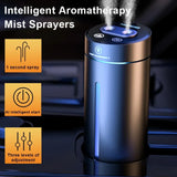 2023 New Dual Spray Car Air Humidifier Aluminium Alloy Essential Oils Diffuser  Freshener for Auto Home Office Accessories