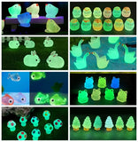 10pcs/Set Luminous Mini Animals Trees Micro Landscape Ornament Outdoor Glowing Miniature Statue Potted  Garden Home Decoration