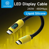 Hagibis Short USB C Cable with LED Display