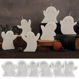 2808BA 6Pcs/Set Halloween Silicone Mold Cute Ghost Candle Mold Scented Stone Molds Gypsum/concrete/epoxy Resin Ghost Ornament Mould