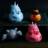 0709BA Pumpkin Halloween Silicone Mold for Diy Soap Resin Candle Chocolate Candy Jelly Ice Cube Mold Handmade Crafts