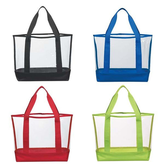 Wholesale Women's Transparent Casual Assorted Tote Bag (MOQ-50)