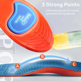 Orthopedic Sports Elasticity Insoles For Shoes Sole Unisex Technology Shock Absorption Breathable Running Insoles