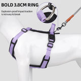 2307GP Anti-Escape Dog Harness with Handle Reflective Nylon Dog Harness Vest for Small Medium Dogs French Bulldog Walking Pet Supplies