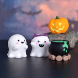 2307BA Figurine Miniature Lovely Cartoon Pumpkin Ghost Micro Landscape Ornaments For Halloween Decorations Home Office Desk Room Decor