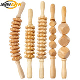 Wood Curved Massage Roller Stick Anti Cellulite Lymphatic Drainage Massager Body Gua Sha Maderotherapy Muscle Massage Relaxation