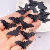 2808BA 100PCS Felt Fabric Cool Black Bat Cute Patches DIY Craft Applique for Clothing Hairpin Parts Halloween Decor Craft E752